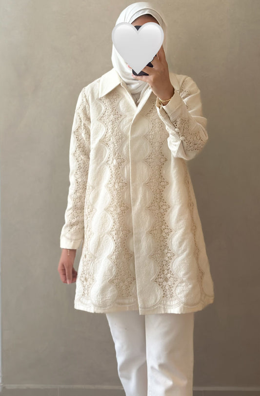 Beige Detailed Blouse