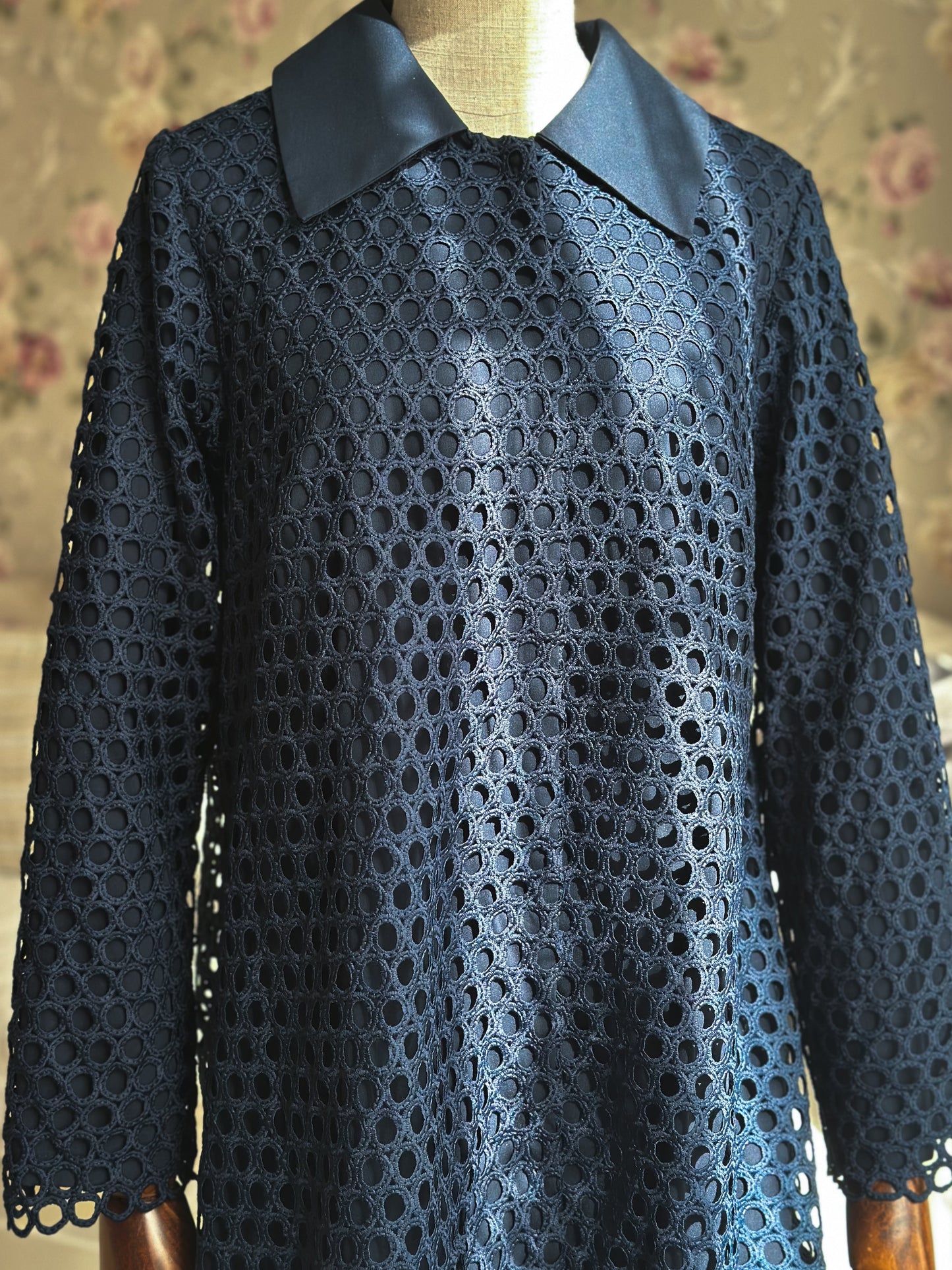 Navy ButtonUp Blouse