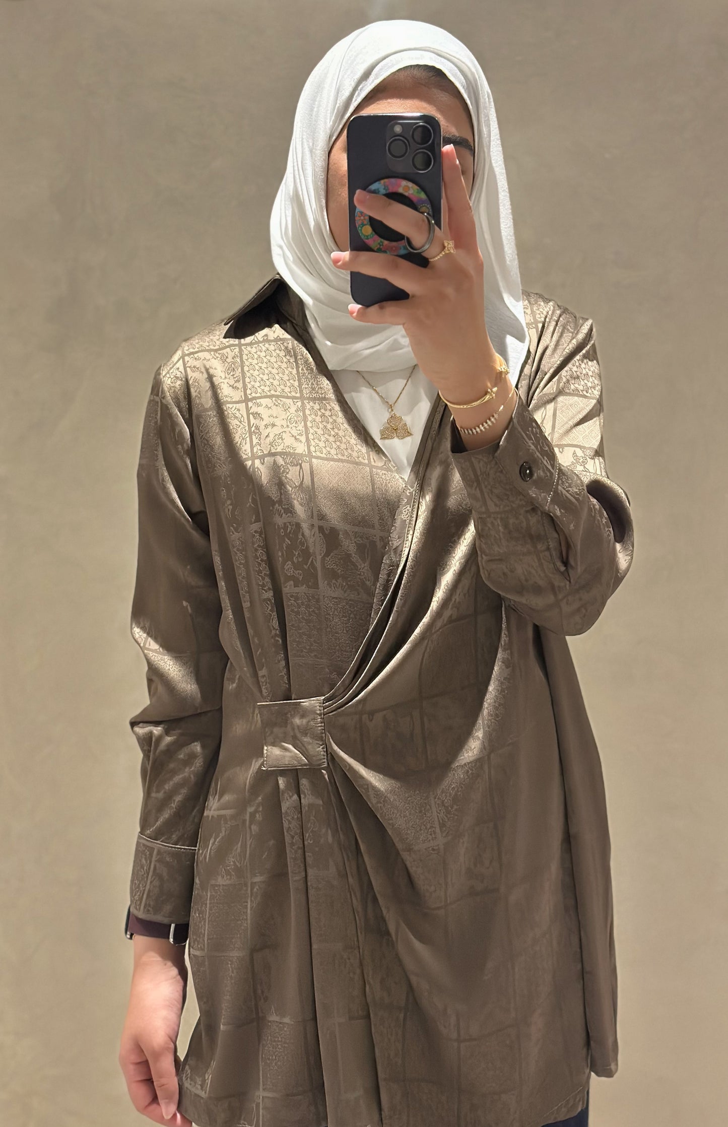 Silk Wraparound Blouse